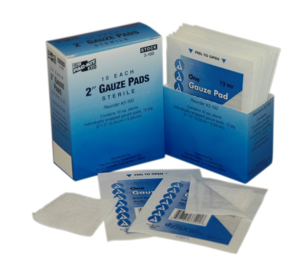 Individually Wrapped Sterile Gauze Pads, 2